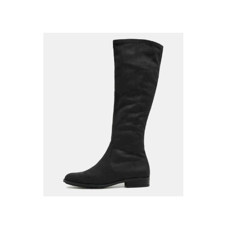 Bottes stretch en textile d'aspect daim